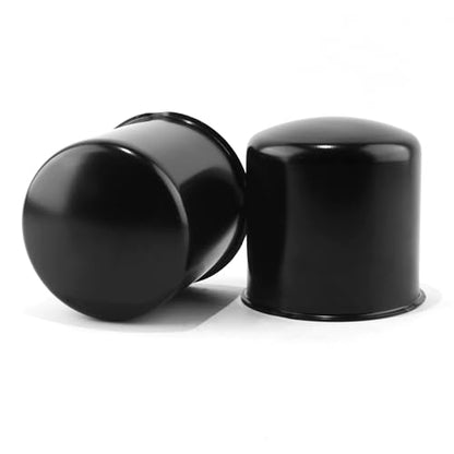 2Pcs 4.25" OD 4.33" H Domed Style Trailer Wheel Center Caps for Rim - color: Matt Black, size: 4.25" OD 4.33" H