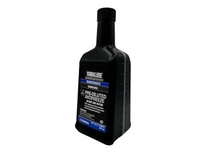 CYCLEMAX Four Pack Compatible with Yamaha Yamalube Pre-Diluted Anti-Freeze ACC-YAMAC-BL-32 Contains Four Quarts and a Funnel