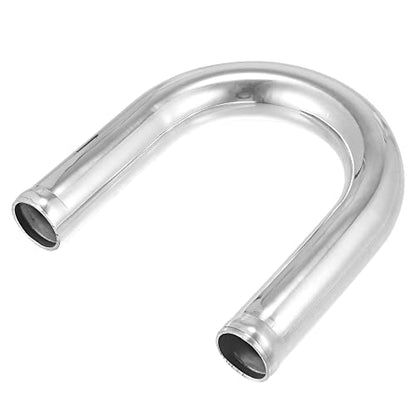 X AUTOHAUX Aluminum Intercooler Pipe OD 1" 25mm 180 Degree U Shape Bend - size: 1"