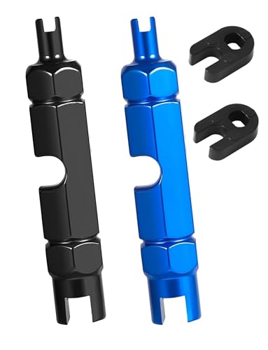 4 Pcs Bicycle Valve Core Remover Tool, Repair Tool for Schrader & Presta Valve, Mountain Road Bike Valve Stem & Presta Extender Removal Tool