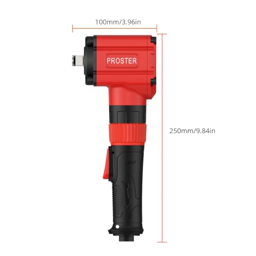 Proster 1/2" Angle Impact Wrench - 950Ft-Lbs Torque 7500RPM 6.3" Reach - size: 1/2 Inch Angle