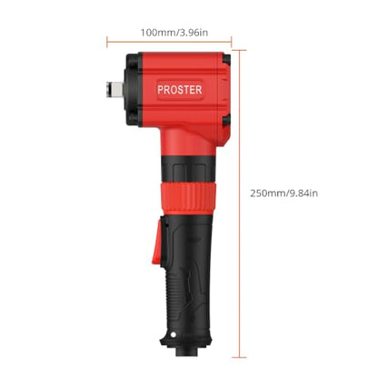 Proster 1/2" Angle Impact Wrench - 950Ft-Lbs Torque 7500RPM 6.3" Reach - size: 1/2 Inch Angle