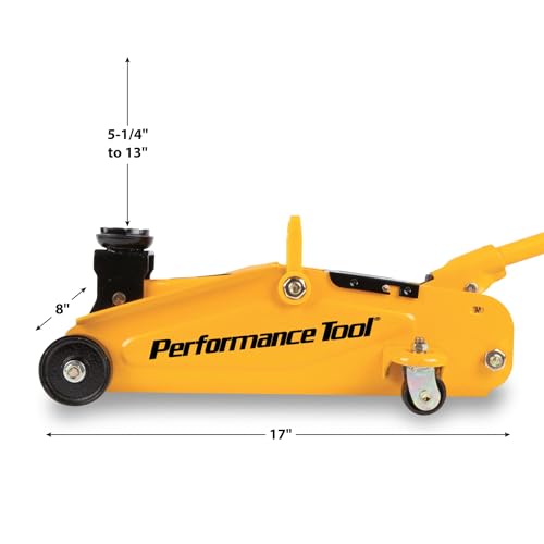 Performance Tool W1606 2 Ton Compact Trolley Jack, Yellow - style: 2 Ton (4,000 lbs)