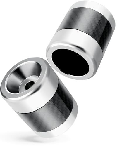MoKitDora Motorcycle Frame Sliders Aluminum Alloy 3/8"-16 Thread for Harley 1.25" Saddlebag Guard Highway & Flat-out Crash Bar, Silver - color: Silver