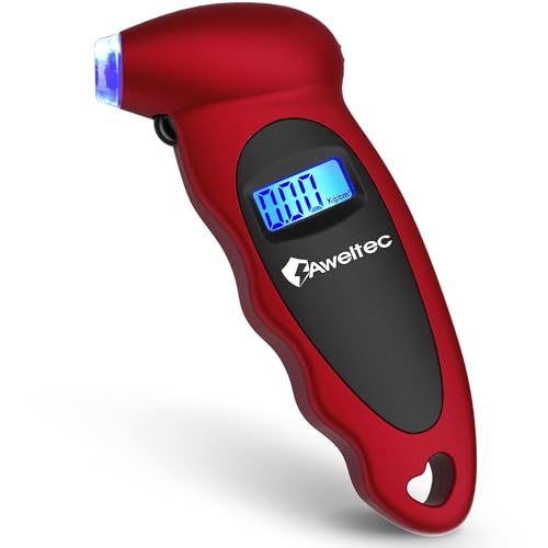 Digital Tire Pressure Gauge,Accurate Cars Air Gauge 150 PSI,Red - color: Red(1PK), size: 1 Pack
