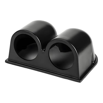 Car 2" 52mm Dual Hole Dash Gauge Pod Holder, ABS Plastic Dual Gauge Console Dashboard Pod Mount, Universal Housing Pod Meter Cup Gauge to Vehicle's Dash, Car Accessories - color: Dual Hole