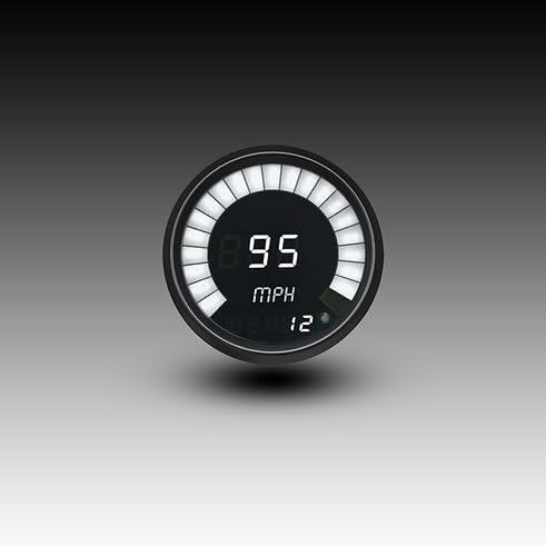 Intellitronix Speedometer Bargraph Memory Programmable Black Bezel M9222W (White) - color: White