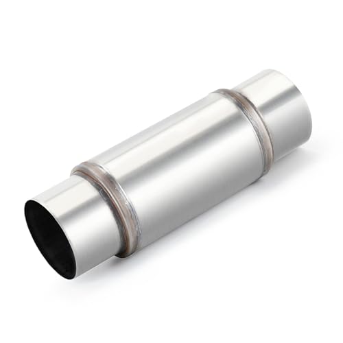 A-KARCK 5" Inlet Exhaust Resonator, 5" Inlet 5" Outlet 18" Overall Length Universal Muffler Resonator Stainless Steel,Straight Through Design Exhaust Tip for Cars - color: 1 PC, size: 5" Inlet 18" Overall Length