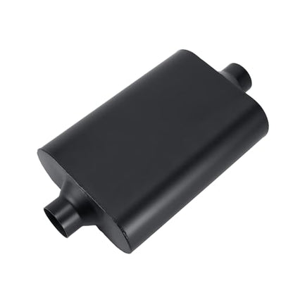 Mufflers 2 Chamber 3" Universal Muffler Performance Exhaust Muffler 3.0 IN Pipe,Aggressive Sound,Black(3" center in/out) - size: 3" center in | 3" center out | overall 18", style: Center in | Center out