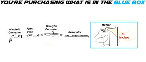 Exhaust Rear Muffler Compatible with Toyota RAV4 2004-2005 2.4L | Stainless Steel | Northeastern Exhaust | Includes Gasket Hangers Bolt Kits | Direct-Fit Replacement