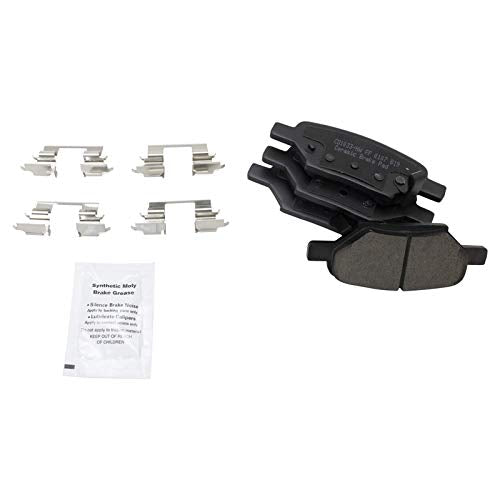 TRQ Front and Rear Brake Pads Ceramic - color: Ceramic, size: BFA12938