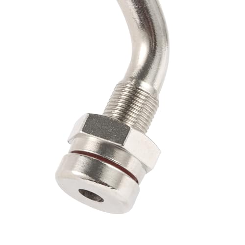 10 Piece TR545D 60 Degree Valve Stems for Commercial Vehicles. Fits 0.382"+0.0118" Valve Hole Dia, Length 3.78'', Nickel-Plated Brass, Silver - size: TR545D 10pcs