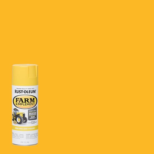 Rust-Oleum Farm & Implement New Holland Yellow Spray Paint - color: New Holland Yellow, size: 12 Ounce (Pack of 6)