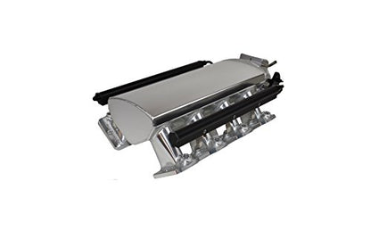A-Team Performance Sheet Metal LS Swap Upper Intake Manifold - Silver, 102mm EFI Throttle Body, 15° Opening - TIG-Welded T6061 Aluminum - Compatible with Chevrolet, GMC & Pontiac LS1/LS2/LS6