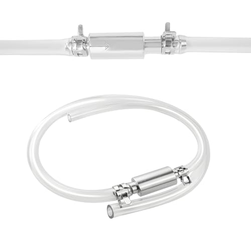 Car Brake Bleeder Hose, One Way Check Valve Clutch System Bleeding Tool Kit with Tube & Clamp, Hydraulic Brake Fluid Bleeder Hose Replacement for Most Cars Motorcycles