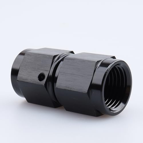 AC PERFORMANCE -10 AN Female to -10 AN Female Straight Swivel Coupler Union Fitting Adapter Aluminum Black - color: Black 0, size: 10AN