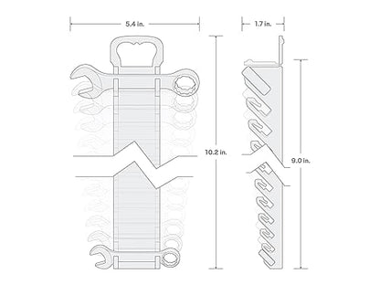 TEKTON Stubby Combination Wrench Set, 11-Piece | WCB92401 - size: 11-pc. (1/4 - 3/4 in.), style: Holder