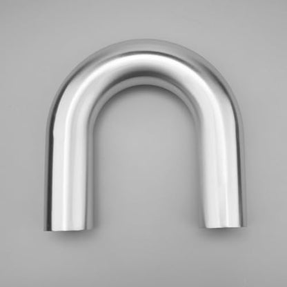 AC PERFORMANCE 2" 180° Degree Aluminum Elbow Intercooler Air Intake Tube - color: Silver 180, size: 2" (51mm)