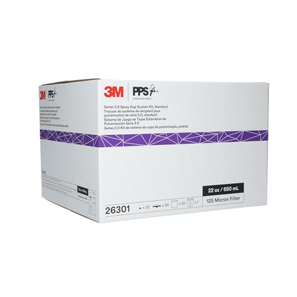 3M PPS 2.0 Spray Gun Cup Lids and Liners Kit, 26301, 22 oz, Standard - size: Standard, 125-Micron Filter