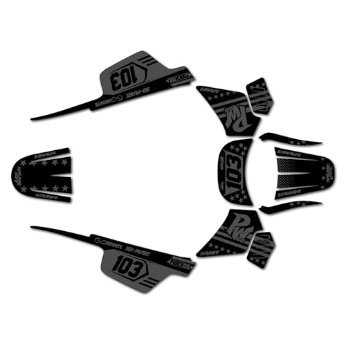 Graphics Kit for Yamaha PW50 (1980-2023) Usa Series Smoke 16 Mil - Dirt bike Custom Racing Graphics Decals Stickers Kit, no-plastics - color: Smoke, size: 16 Mil - On/Off the Road