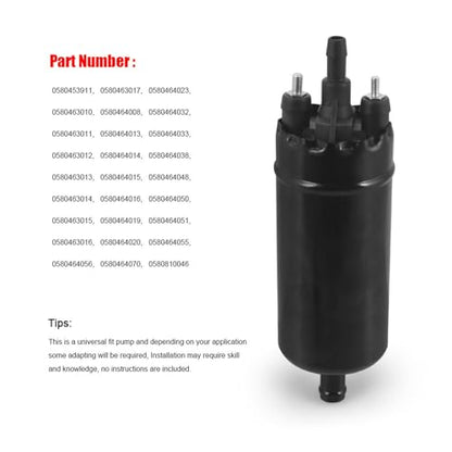 Dyno Racing High Pressure Fuel Pump Universal External in Line fuel pump 12V Electric Fuel Injection Pump Compatible with 0580464070 0580453911 0580463017 0580464023 0580463011