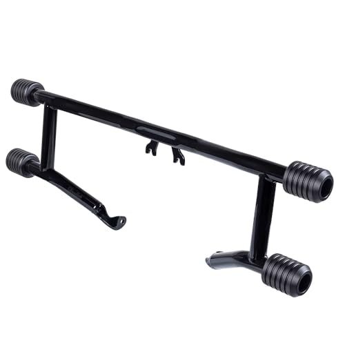 Advanblack Protek Two Step Highway Peg Crash Bar with CNC Slider Fit for 2014-2025 Harley Touring Road Glide Street Glide Electra Glide – Engine Guard Performance Upgrade (Black CNC) - color: Black CNC