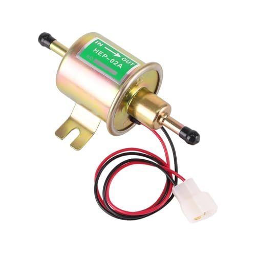 Electric Fuel Pump 2.5-4psi HEP-02A 6pcs Low Pressure 12V Gas Diesel Compatible with Motorcycle Carburetor ATV Trucks Boats For Gasoline or Diesel Engine