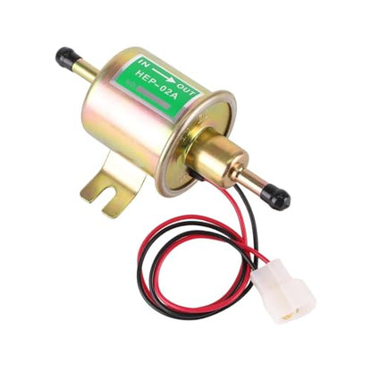 Electric Fuel Pump 2.5-4psi HEP-02A 6pcs Low Pressure 12V Gas Diesel Compatible with Motorcycle Carburetor ATV Trucks Boats For Gasoline or Diesel Engine