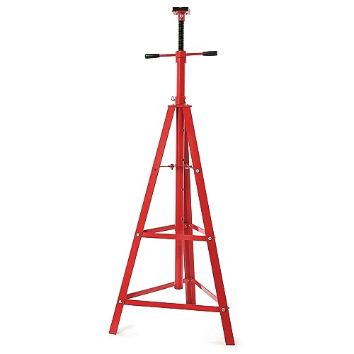 KUAFU Adjustable Under Hoist Tripod Stand 2 Ton High Lift Jack Stand Reach - size: Red