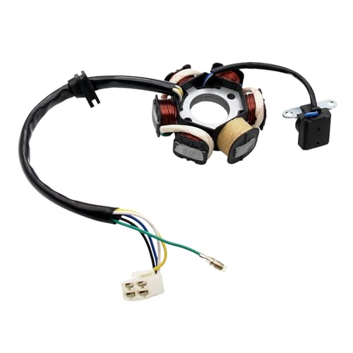 PRO BAT ATV Quad Go Kart Magneto Stator 6 Coils 5 Wires - size: ATV Magneto Stator with Female Plug