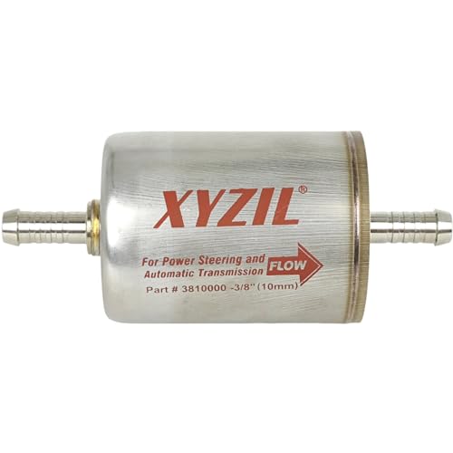 XYZIL 3/8" 3810000 Magnetic Inline Automatic Transmission Power Steering Filter for Universal Light Truck Car 58953 TF101M Metal Housing 10mm