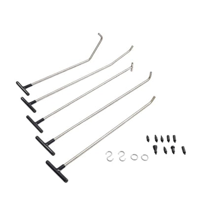 Paintless Dent Repair Kit, Professional Car Dent Puller Set with Taper Head and S/O-Hook Hooks, Stainless Steel Dent Removal Tools for DIY Auto Body Repair