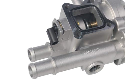 Coolant Thermostat and Housing Assembly with Sensors - Compatible with Chevy Cruze, Limited, Trax, Sonic 1.8L & 1.6L - Replaces 25192228, 55564890, 15-81816, 902-033, 55579951 - Full Aluminum