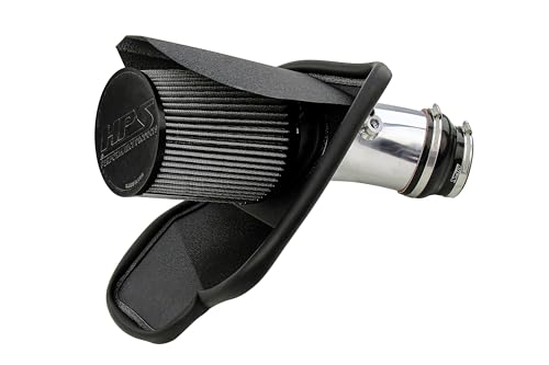 HPS Polished Air Intake Kit with Heat Shield Compatible for 2019-2023 Dodge Charger SRT Hellcat 6.2L V8 Supercharged, 827-681P