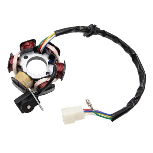 PRO BAT 6 Coils 5 Wires Stator Magneto ATV Magneto Stator Plate - size: 6 Coil Pole Magneto with Male Plug