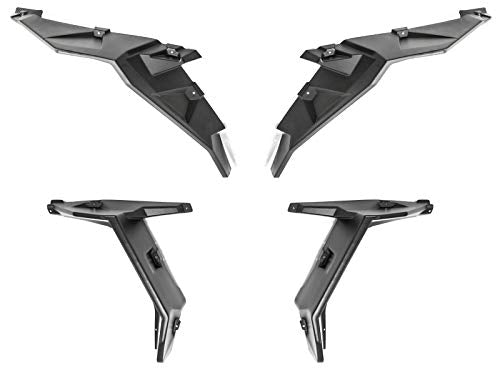 SuperATV Fender Flares Mud Guards for 2014-2023 Polaris RZR XP 1000 / XP 4 1000 | Extreme Durability | Additional 8.5” of Protection | Front and Rear - size: Front & Rear