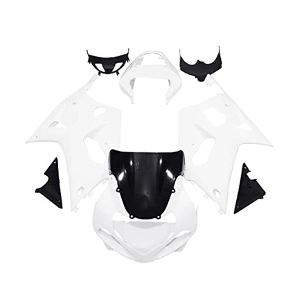 SLMOTO Unpainted INJECTION MOLDED ABS Fairing Kit Bodywork Fit for Suzuki GSXR600 GSXR750 2001 2002 2003 - color: Black