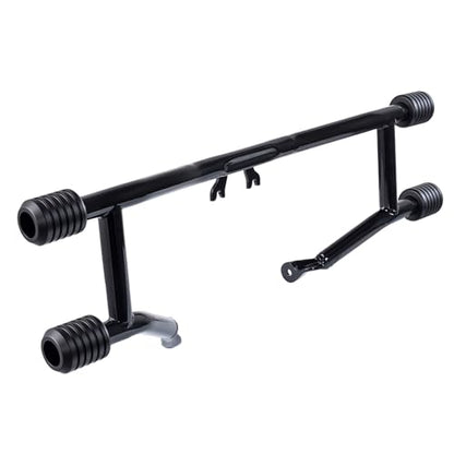 Advanblack Protek Two Step Highway Peg Crash Bar with CNC Slider Fit for 2014-2025 Harley Touring Road Glide Street Glide Electra Glide – Engine Guard Performance Upgrade (Black CNC) - color: Black CNC