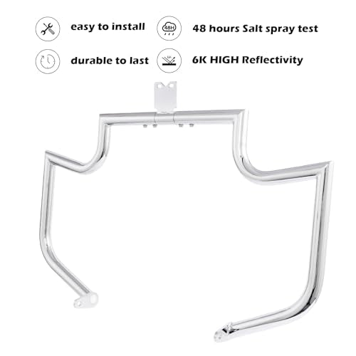 Kinglemc Crash Bar Engine Guard for Kawasaki Vulan(Chrome) - color: Chrome, size: VN1500P VN1600B/F VZ1600