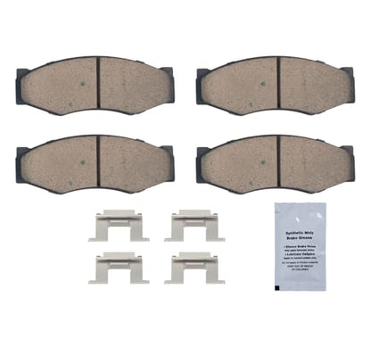 HUSCH Front Ceramic Brake Pads Kit Fit For Nissan D21 1987-1994 - size: D266-7171