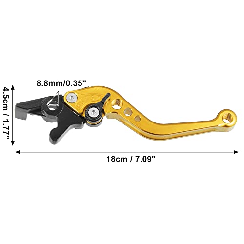 Motoforti Adjustable Brake Clutch Levers for Honda CBR250R 2011-2013 Gold Tone Aluminum Alloy 1 Pair - color: Gold Tone