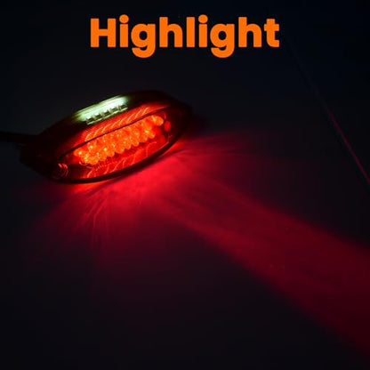 Motorcycle Tail Light, ATV Brake License Plate Rear Lights (Smoke) - color: Smoke