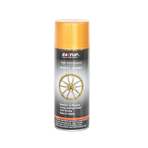 EASTUP Premium Metallic Acrylic Enamel Wheel Paint Diamond Gold Color- Brilliant Finish, High Durability, Fade-resistant, Quick Drying Rim Coating Spray Paint. - color: 16#2599-Diamond Gold