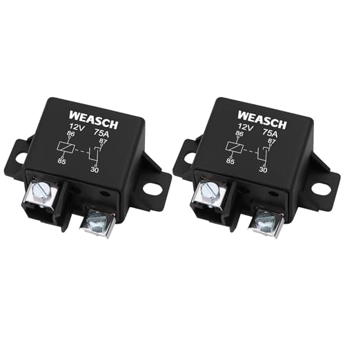 2Pack 0332002168 Normal Open Power Relay, 12V 75A, Applies to Starter Relay V23232-D0001-X001