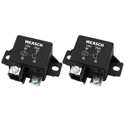 2Pack 0332002168 Normal Open Power Relay, 12V 75A, Applies to Starter Relay V23232-D0001-X001