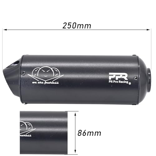 28mm Motorcycle Exhaust Muffler Tip Pipe Fits for 50cc 110 125cc 150cc 160cc Dirt Pit Bike ATV Quad 4 Wheeler Black - size: Mufflers-28mm-2