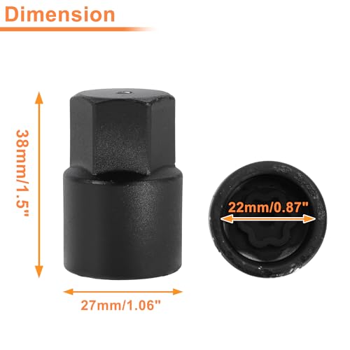 D Wheel Lock Lug Nut for Toyota for Lexus Anti-Theft Wheel Locking Nut Key Socket Removal Tool 1 Pc - size: Socket D