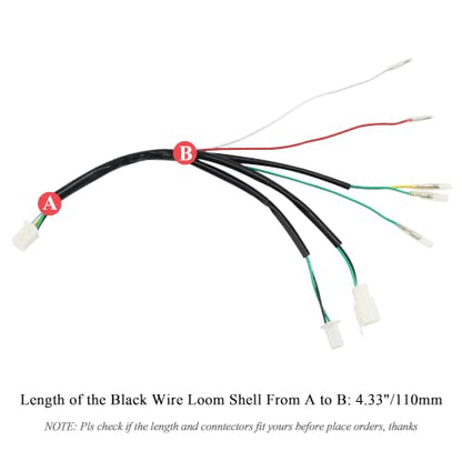 PRO BAT Lifan Kick Start Wiring Harness 2-Coil Stator 5-Pin AC CDI