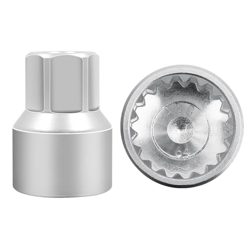 ABC-64 18Pt Outer Ring 2mm Wheel Locking Nut Key for Porsche VW - color: ABC-64 Outer ring thickness: 2mm