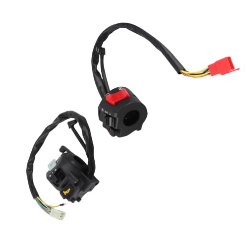 Acouto Motorcycle Handlebar Control Switch 7/8" Left & Right Side Handlebar Horn Turn Light Control Headlight On/Off Engine Stop Electric Start Switch 1 Pair